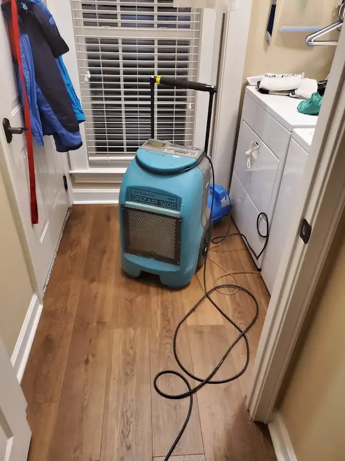 Commercial dehumidifier deployed for Flood Damage Cleanup in Bellefontaine